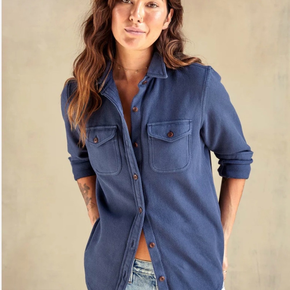 Outerknown Chroma Blanket Shirt in Marine